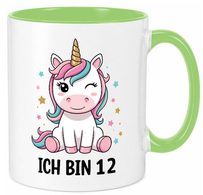 12. Geburtstag | 12 Jahre Einhorn Mädchen lustig Geschenkidee Geschenk Tasse
