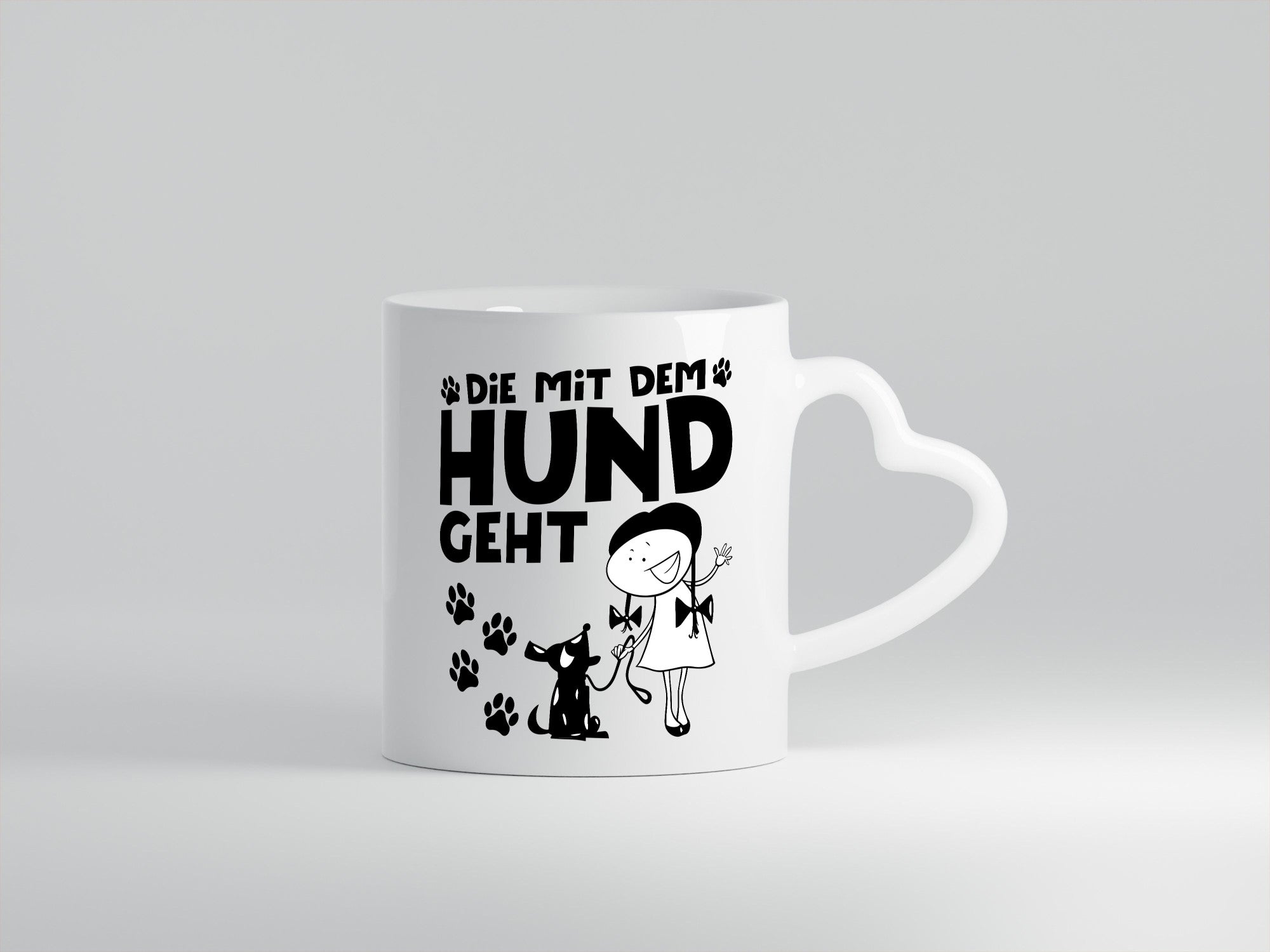 Die mit dem Hund geht | Hundeliebhaber Geschenk Tierliebhaber Humor lustiger