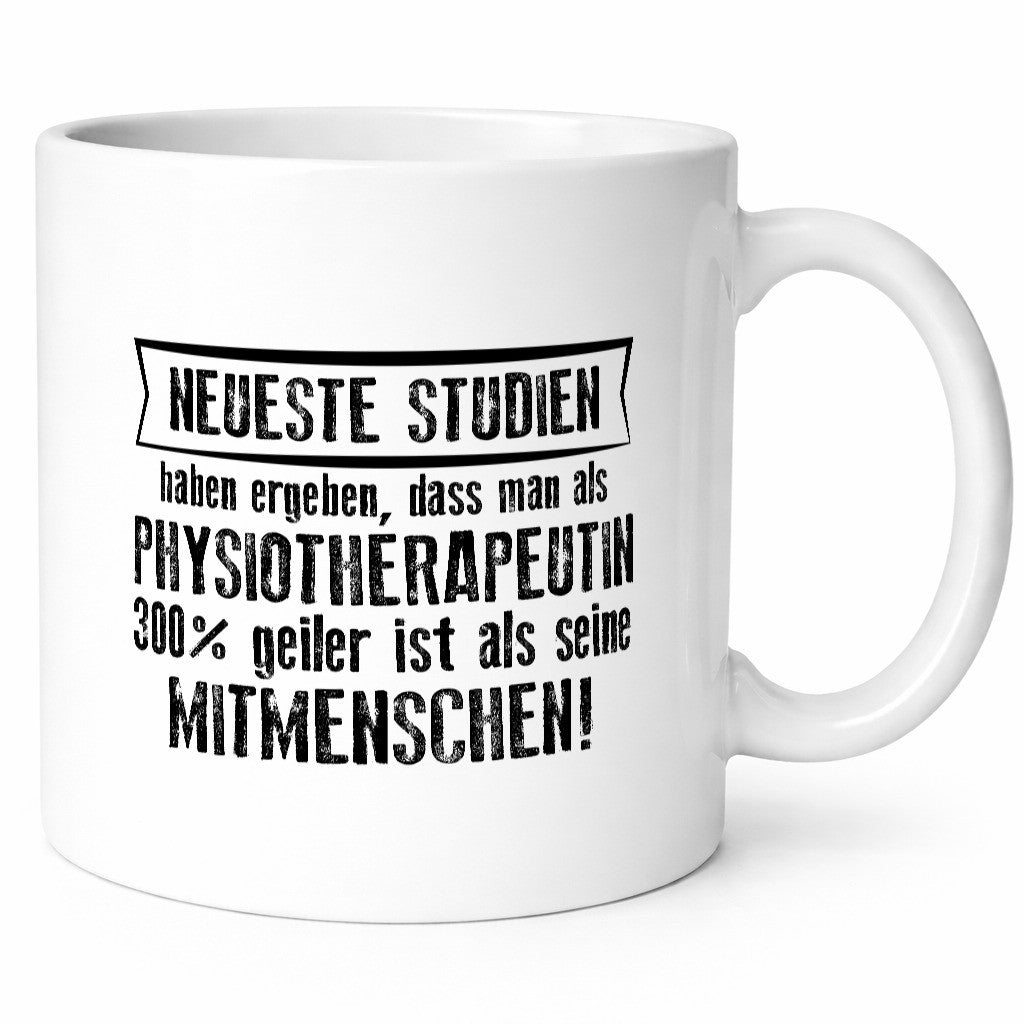 Neuste Studien: Physiotherapeutin Humor Geschenkidee Tasse