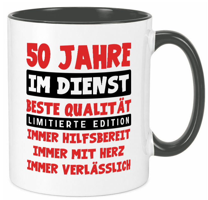 50 Jahre im Dienst | Jubiläum Arbeit v9 lustiger Spruch Geschenk Kollegen Büro