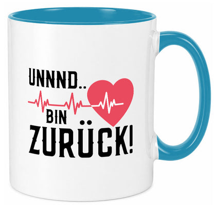Bin zurück | Herzschlag Reanimation Puls Arzt Klinik Geschenk Humor