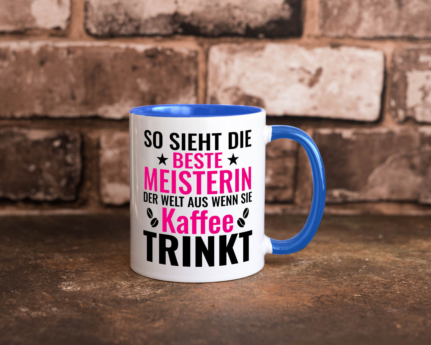 Kaffee trinkt: Meisterin | Meisterbrief Humor Geschenkidee Tasse