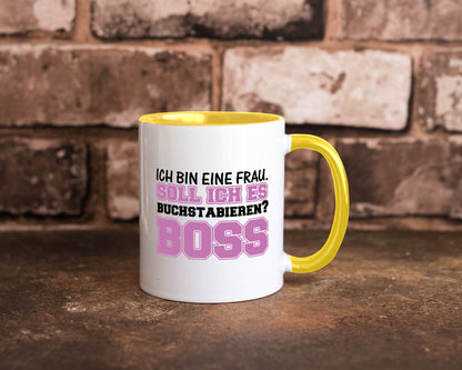 Ich bin der Boss Geschenk Humor Geschenkidee lustiger Spruch Tasse