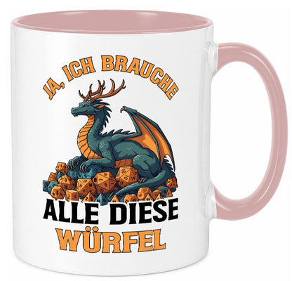 Ja ich brauche alle diese Würfel | Drache Rollenspiel v2 Geschenk Humor