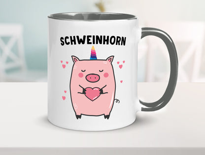 Schweinhorn lustig Humor Geschenkidee Geschenk Tasse
