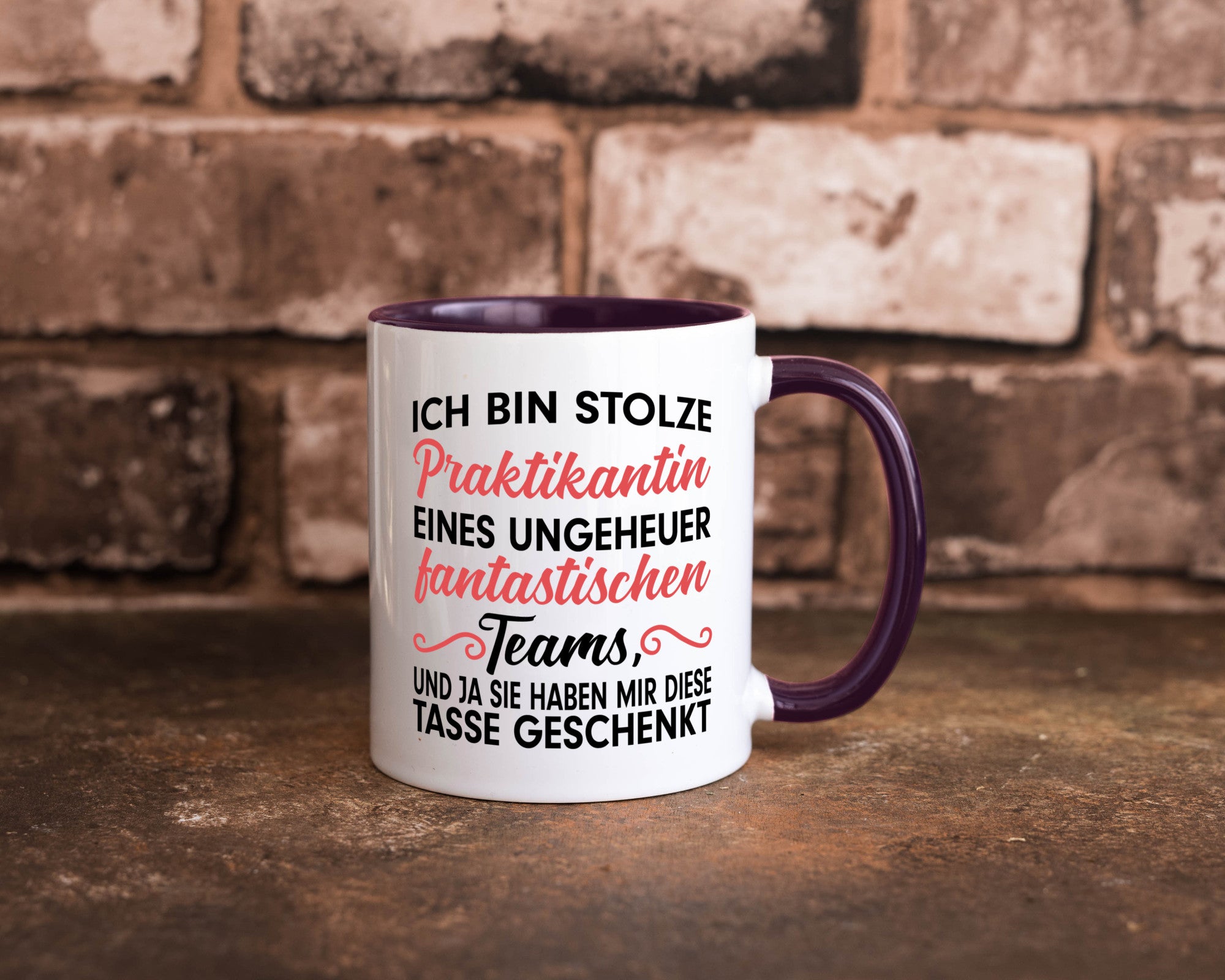 Stolze Praktikantin | Arbeitswelt Tasse Praktikum Geschenk Arbeit Kollegen Büro