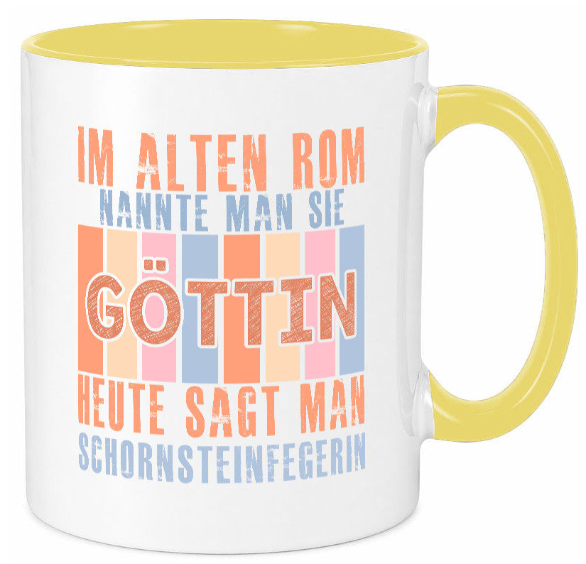 Heute sagt man: Schornsteinfegerin | Kaminkehrer Geschenkidee Humor Tasse