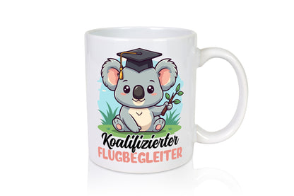Qualifizierte Flugbegleiterin | Steward Flughafen Geschenkidee Humor Tasse