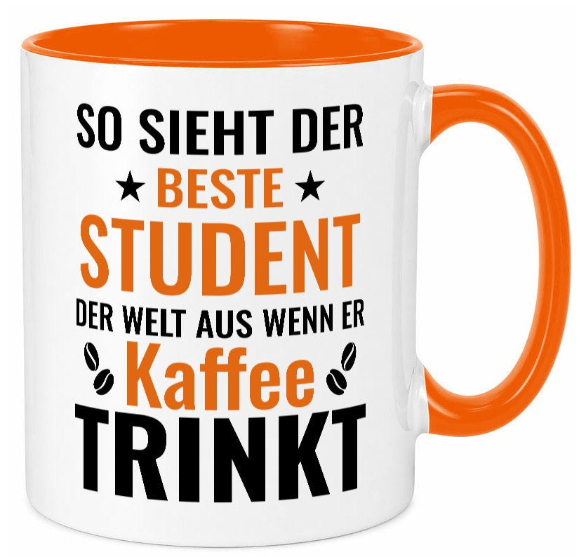Kaffee trinkt: Student | Universität Uni Studium Humor Geschenkidee Tasse
