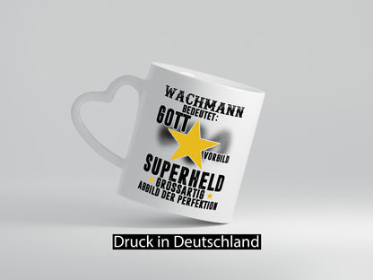 Bedeutung von Wachmann | Wachpersonal Nachtwächter lustiger Spruch Geschenk