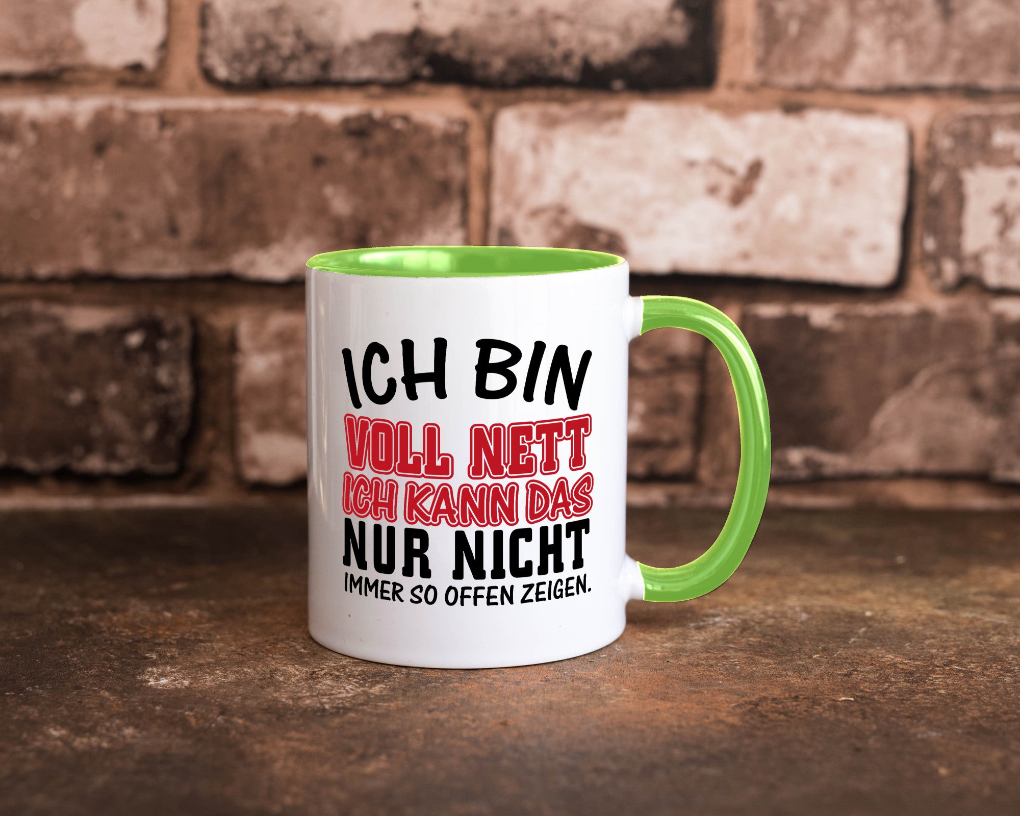 Ich bin voll nett Geschenkidee Humor Tasse