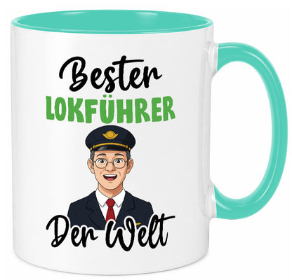 Bester Lokführer | Zug Beruf v2 Geschenkidee Arbeit Kollegen Büro Humor Tasse
