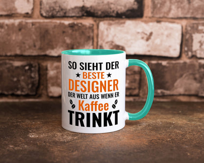 Kaffee trinkt: Designer Beruf | Mode Geschenkidee Arbeit Kollegen Büro Humor
