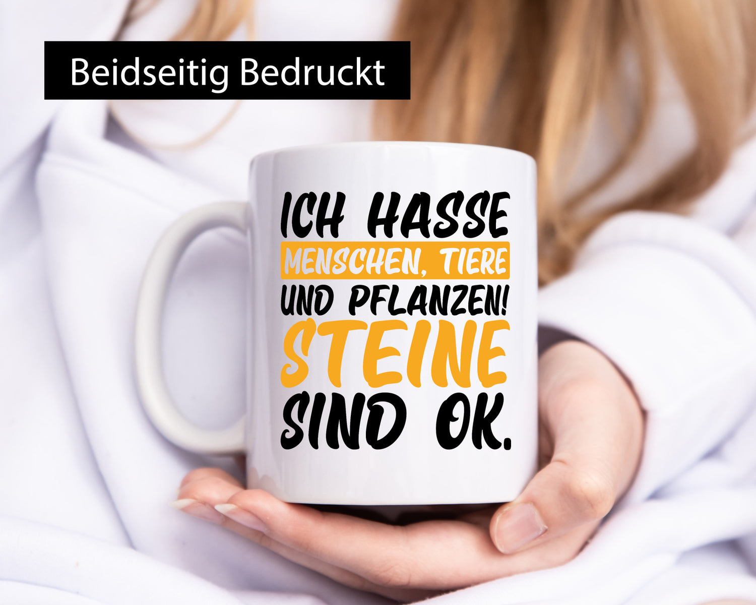 Ich hasse Menschen | Steine Sarkasmus witziger Spruch Geschenk Humor