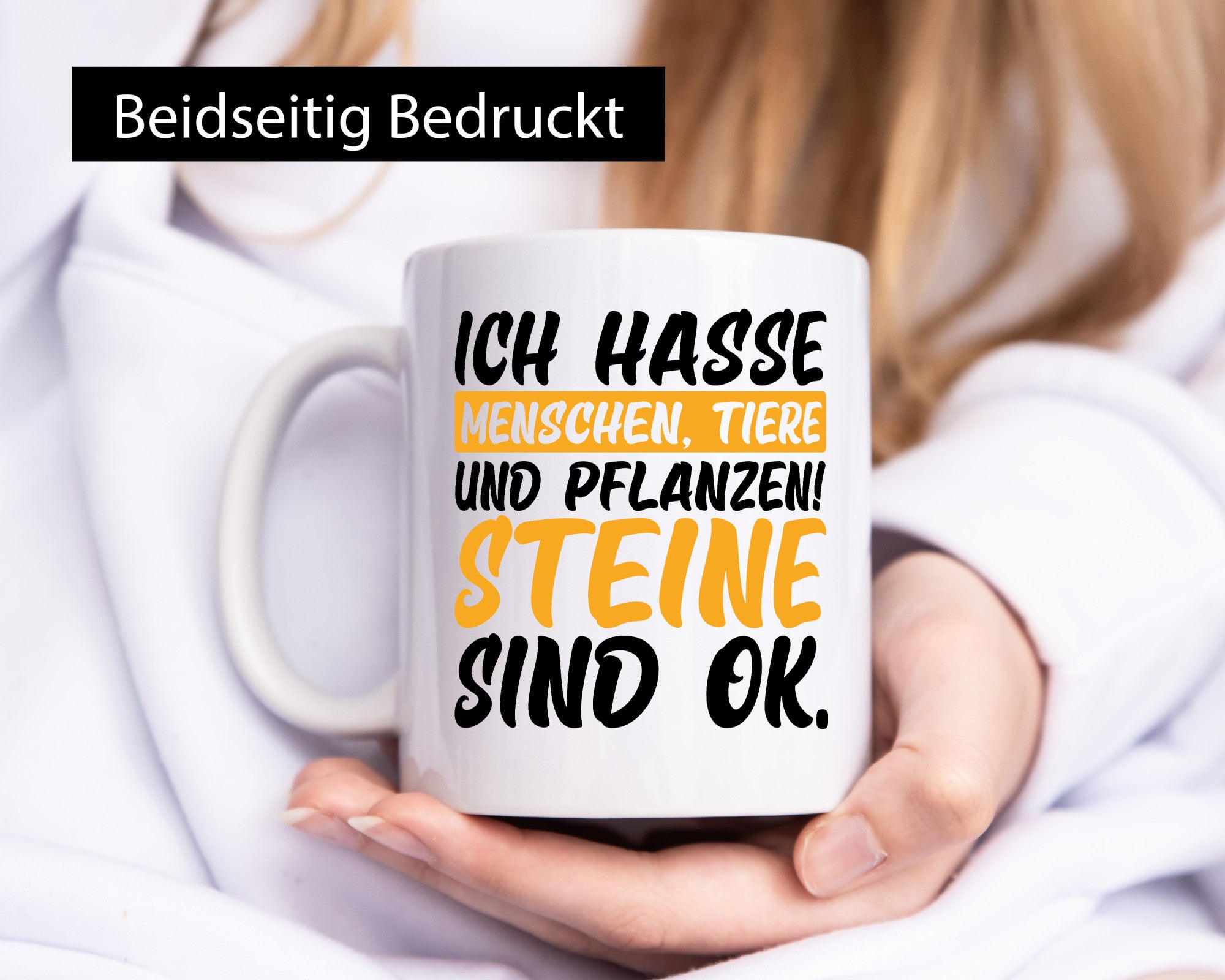 Ich hasse Menschen | Steine Sarkasmus witziger Spruch Geschenk Humor
