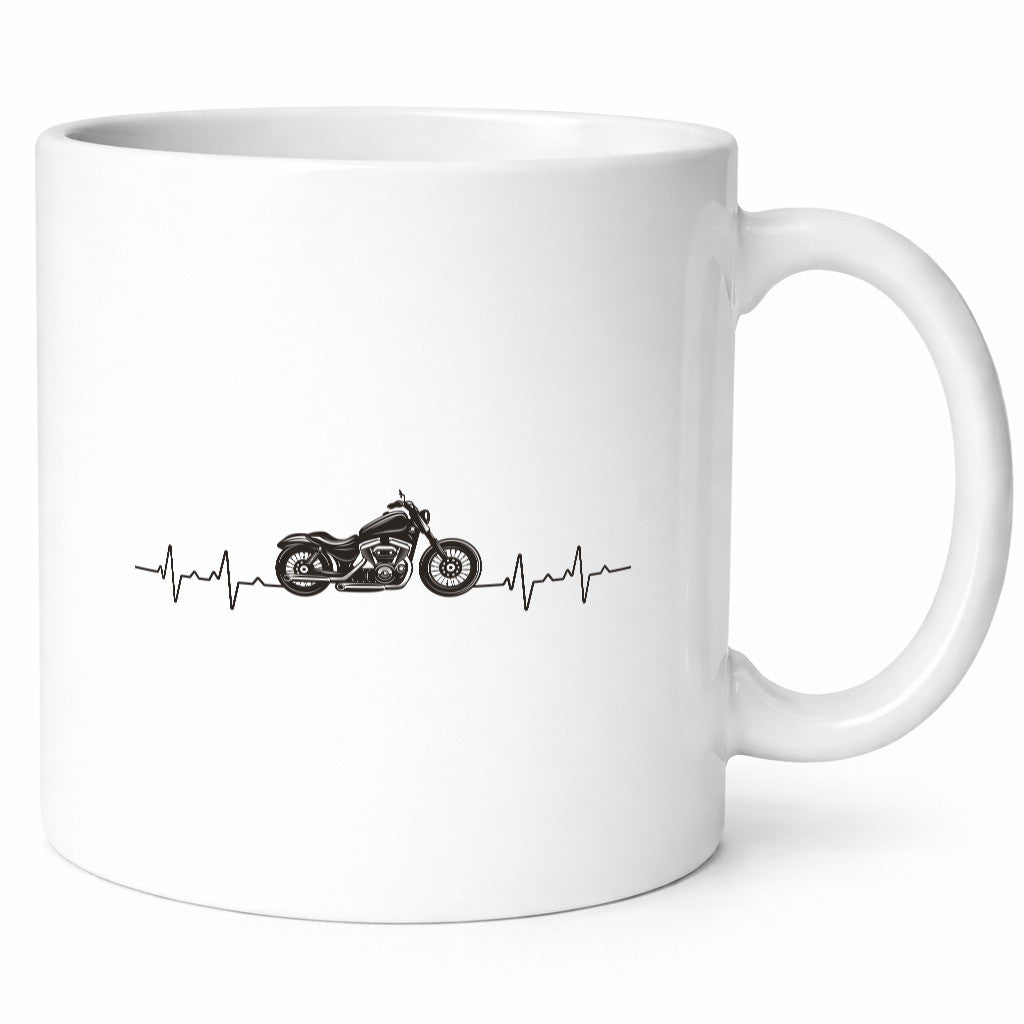 Motorrad | Herzschlag Geschenkidee Humor Tasse