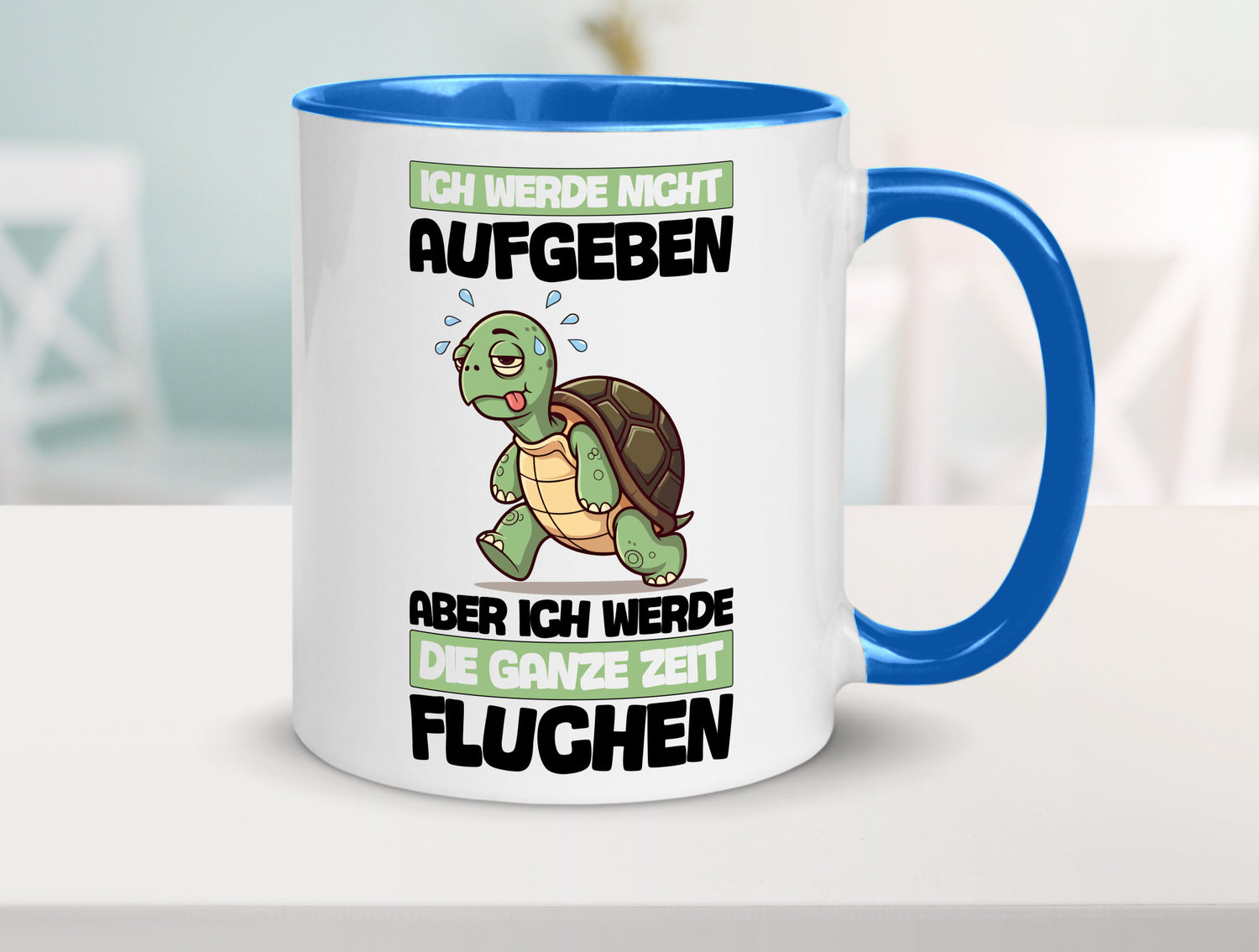 Ich geb nicht auf werde aber fluchen | Schildkröte Joggen v2 Humor Geschenkidee