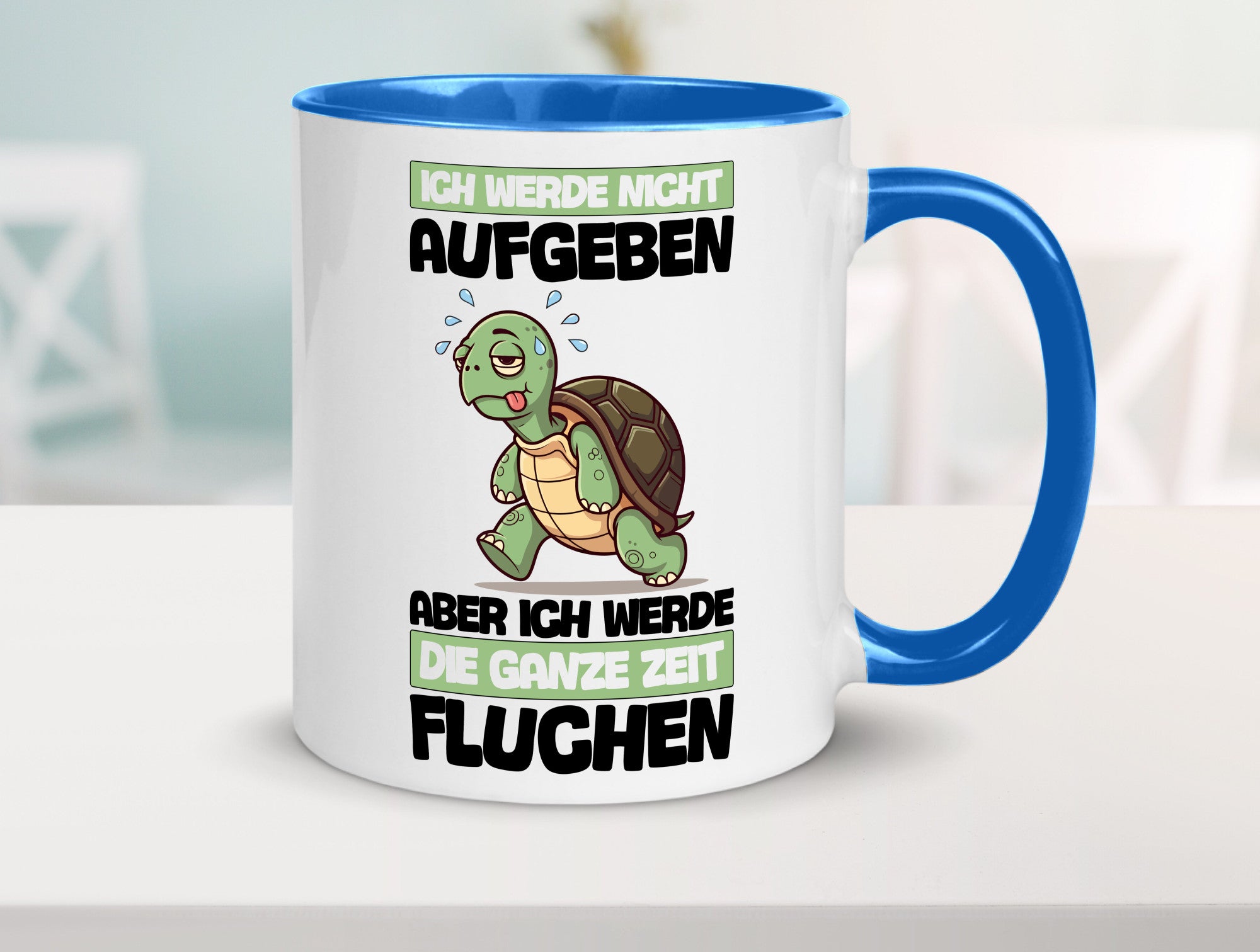 Ich geb nicht auf werde aber fluchen | Schildkröte Joggen v2 Humor Geschenkidee