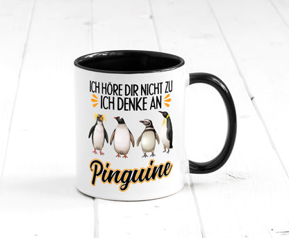 Ich denke an Pinguine Geschenkidee Humor Tasse