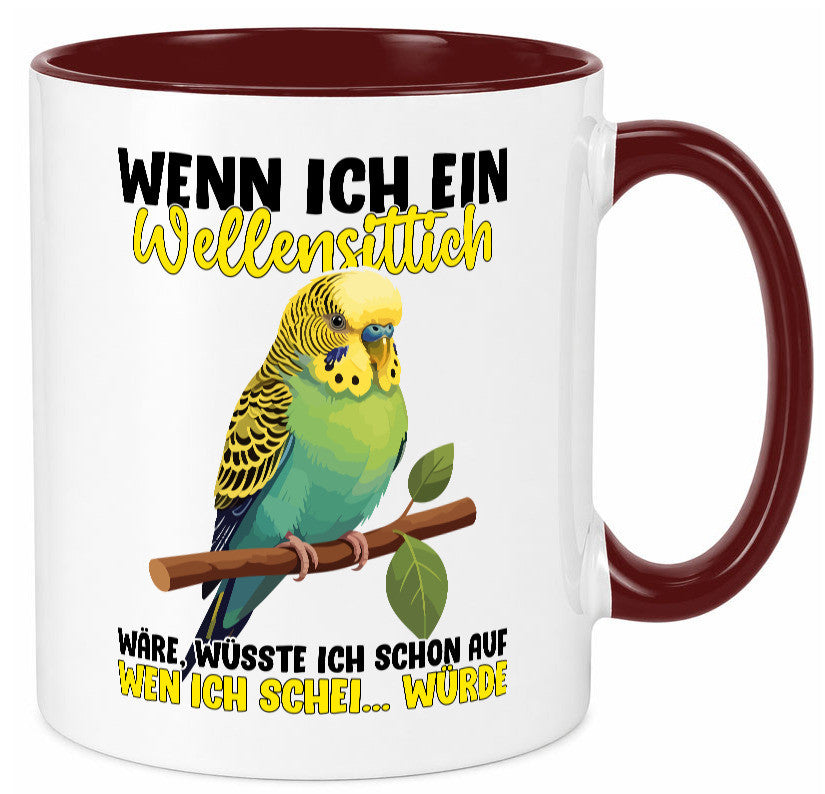 Wellensittich | Vogelbesitzer Humor Geschenkidee Tasse