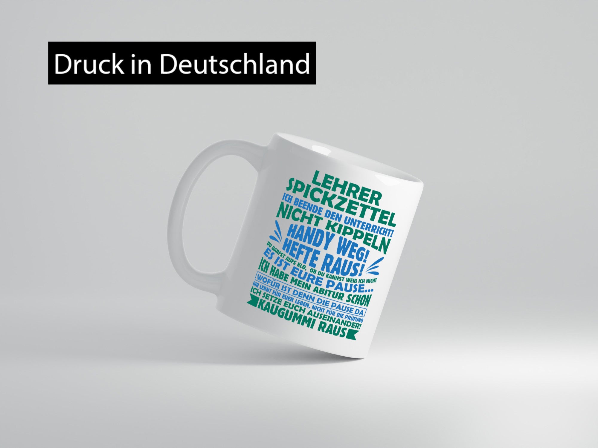Lehrer Spickzettel | Beruf Tasse lustiger Spruch vl2 Geschenk Arbeit Kollegen