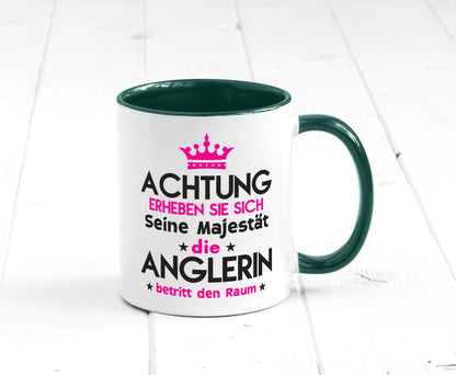 Seine Majestät Anglerin | Angeln Fischerin lustiger Spruch Geschenk Humor