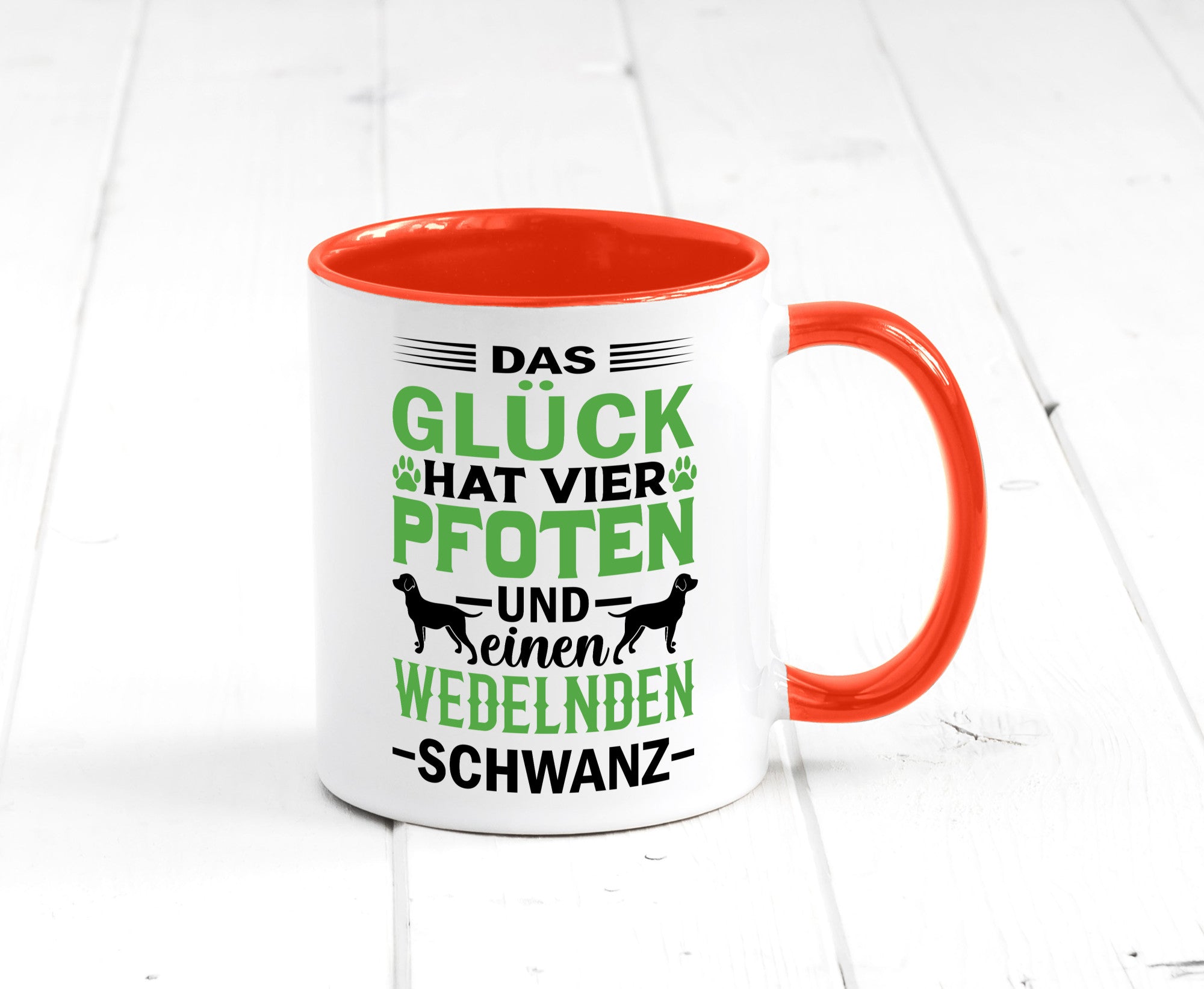 Das Glück hat 4 Pfoten | Hundeliebhaber Ich liebe Hunde Geschenk Tierliebhaber
