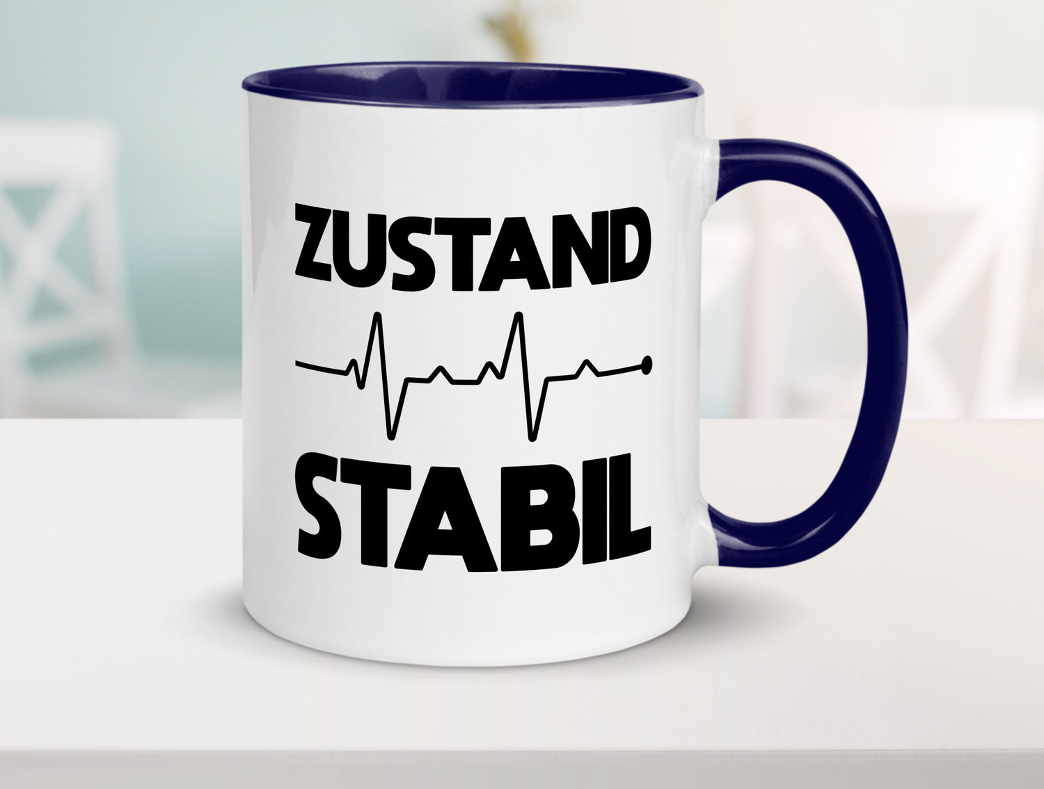 Zustand Stabil | Herzschlag Heartbeat lustiger Spruch Geschenk Humor