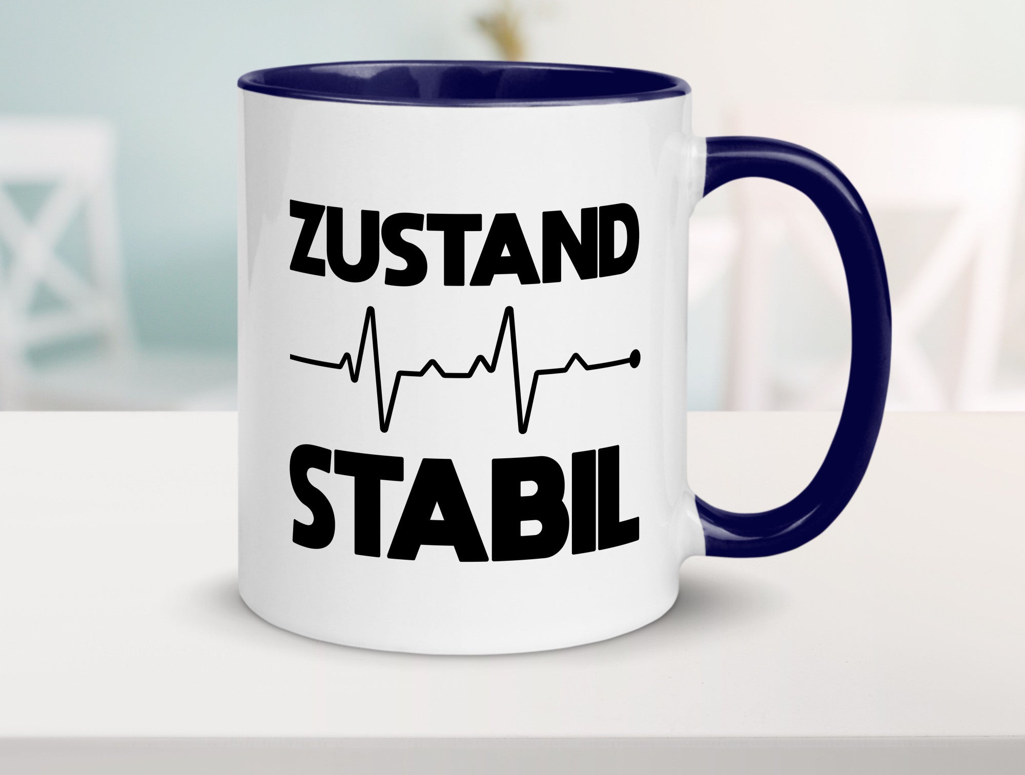 Zustand Stabil | Herzschlag Heartbeat lustiger Spruch Geschenk Humor