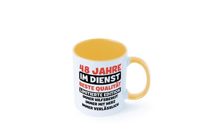 48 Jahre im Dienst | Jubiläum Arbeit v3 Humor Kollegen Büro Geschenkidee Tasse