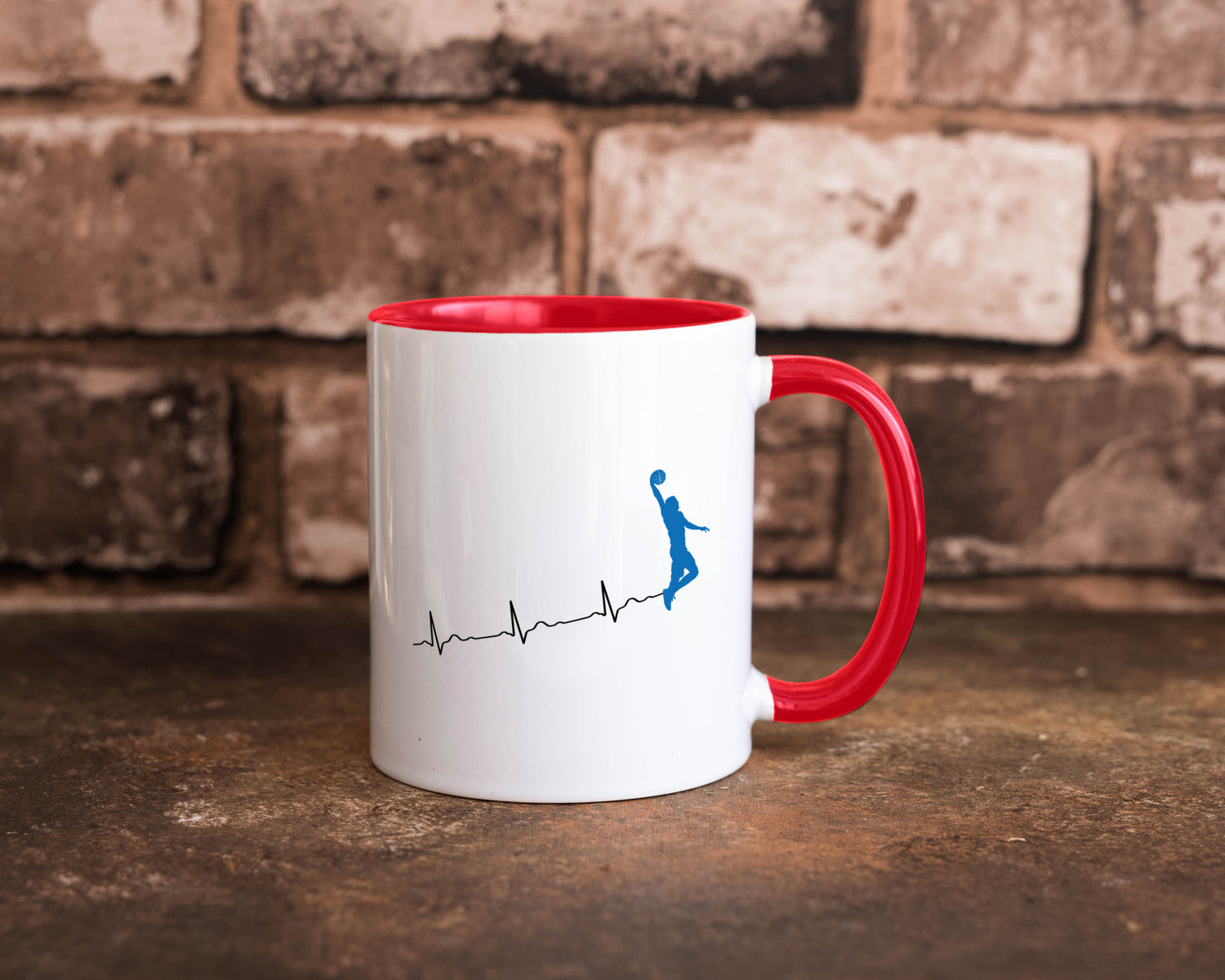 Herzschlag Basketball | Motiv Sport Ballsport Humor Geschenkidee Tasse