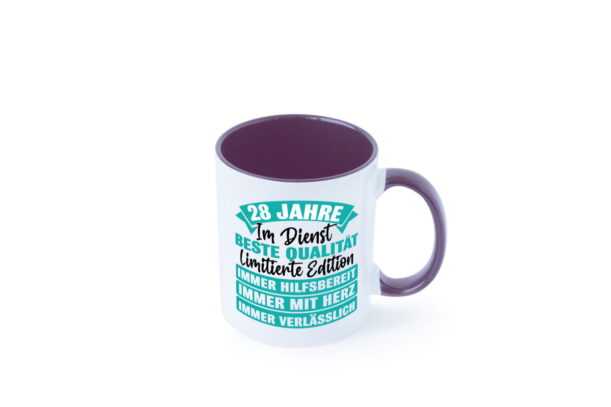 28 Jahre im Dienst | Jubiläum Arbeit lustig Kollegen Büro Geschenk Tasse