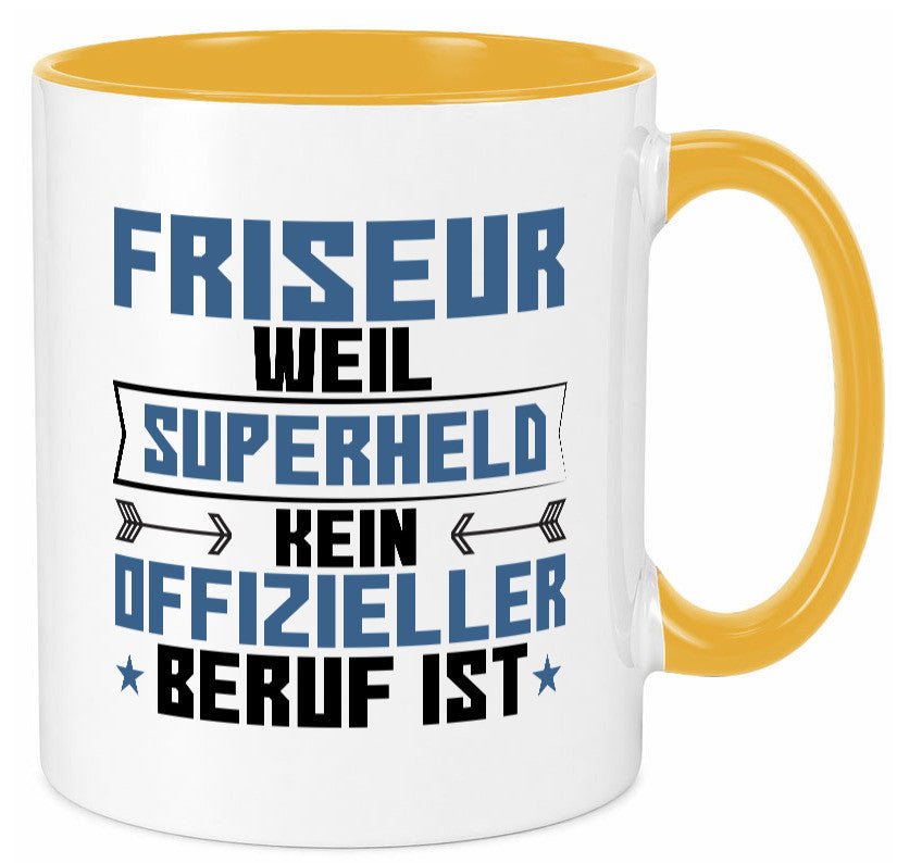 Superheld Friseur | Frisör Geschenkidee Humor Tasse