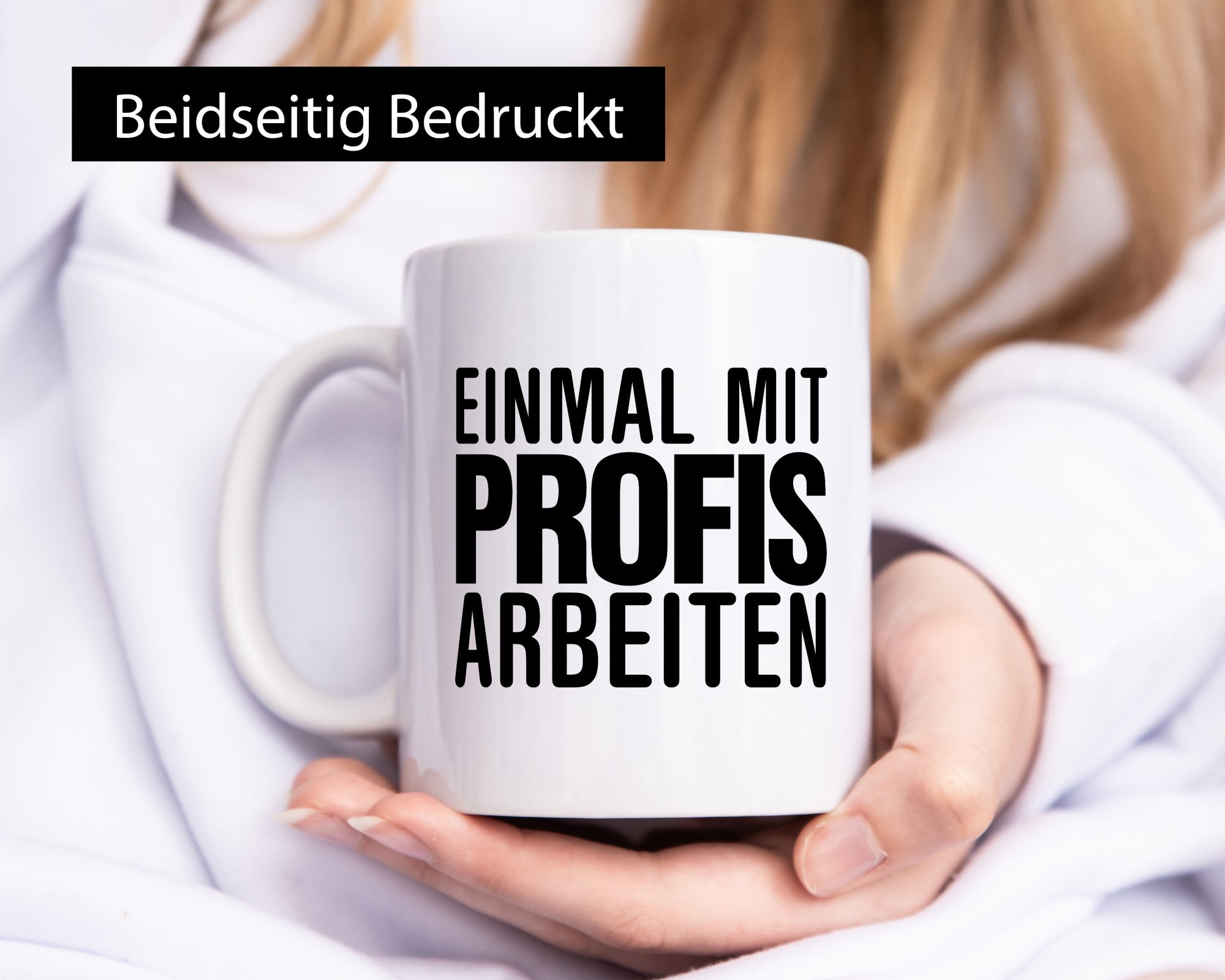 Mit Profis arbeiten | Arbeit Kollegen Sarkasmus Geschenkidee Büro Humor Tasse