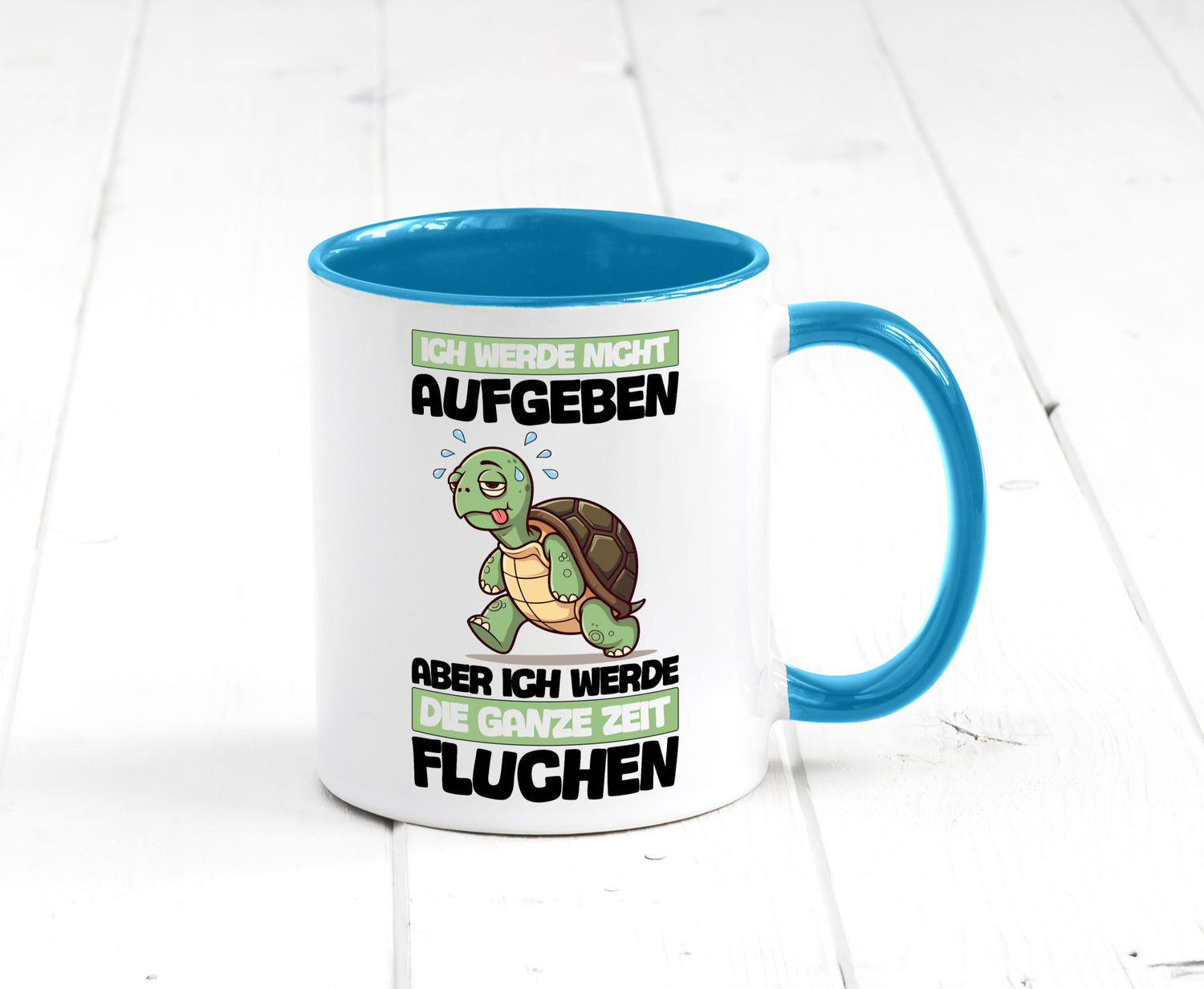 Ich geb nicht auf werde aber fluchen | Schildkröte Joggen v2 Humor Geschenkidee