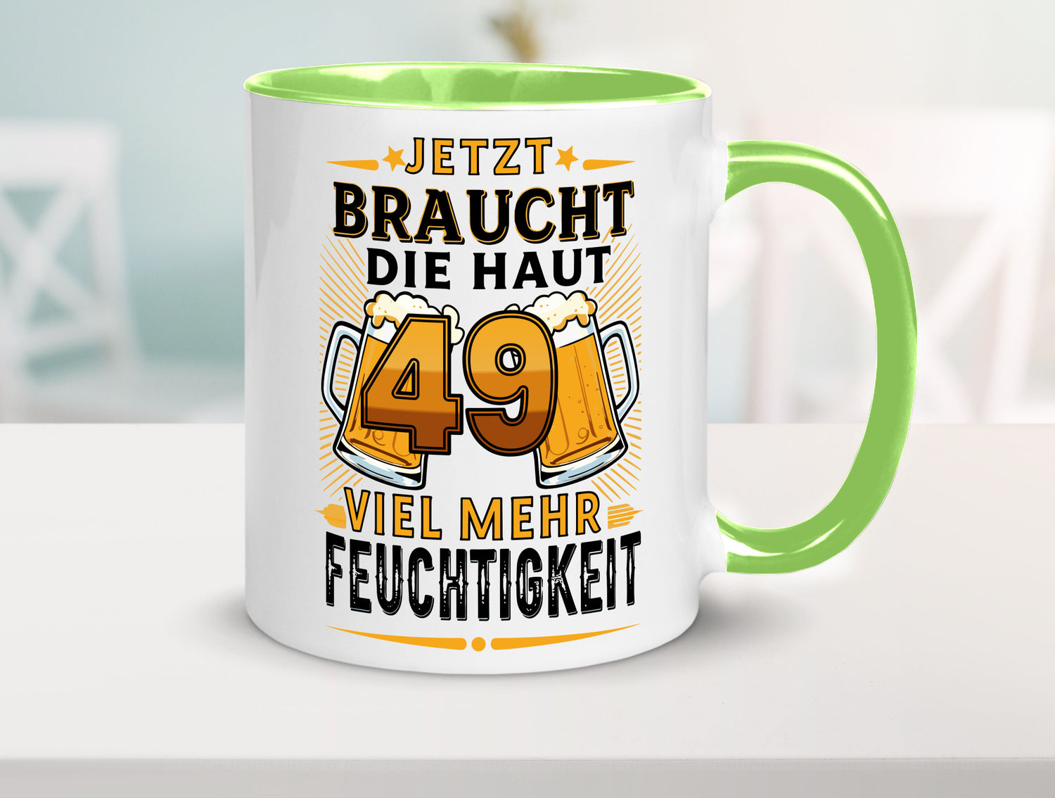 49 braucht die haut mehr Feuchtigkeit | 49. Geburtstag Geschenkidee Humor Tasse