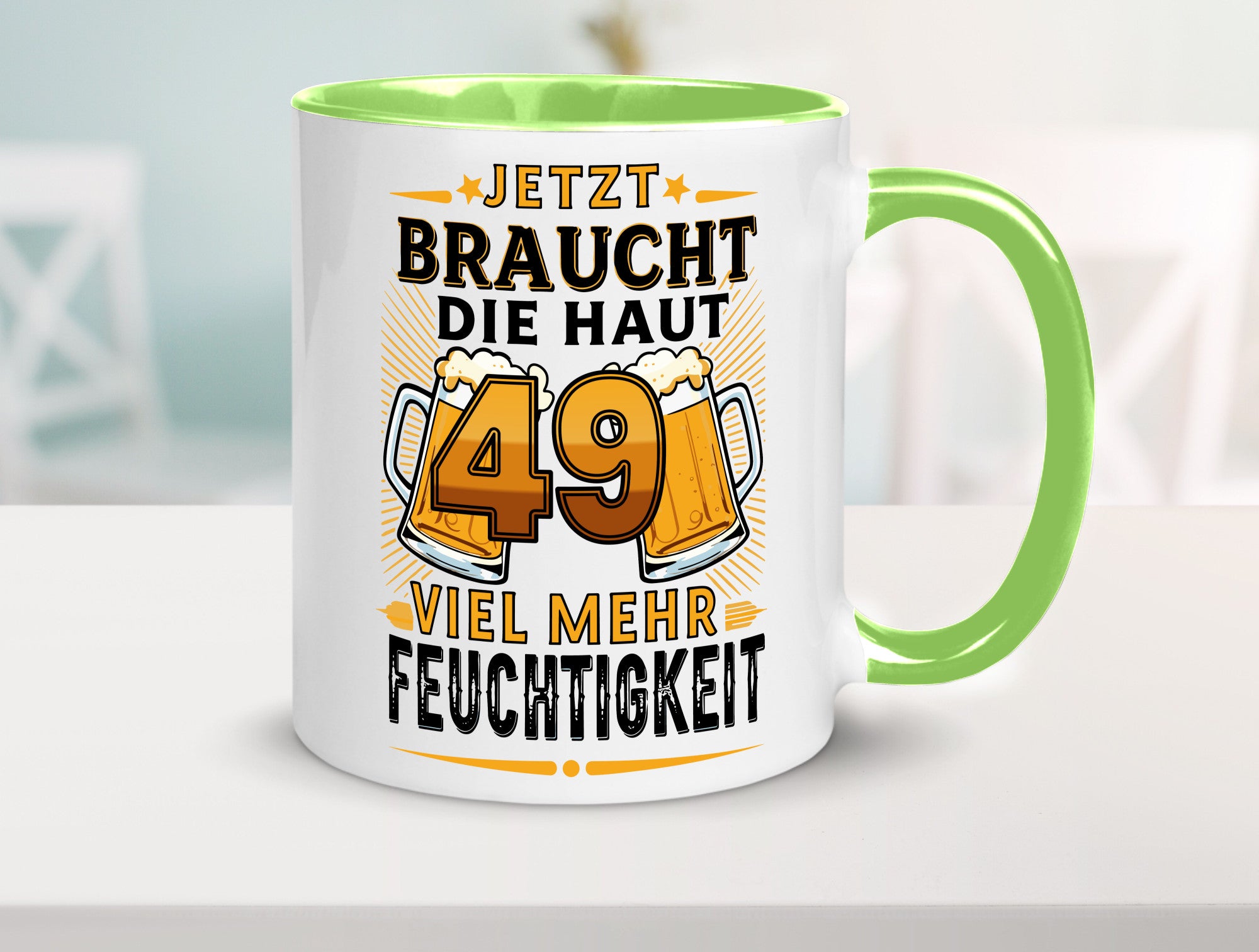 49 braucht die haut mehr Feuchtigkeit | 49. Geburtstag Geschenkidee Humor Tasse