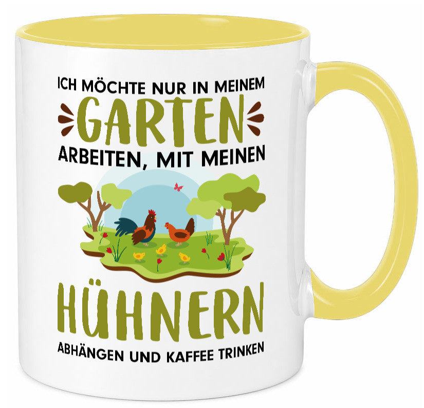 Garten Hühner | Gartenarbeit Tasse Bauernhof Spruch lustiger Geschenk Arbeit