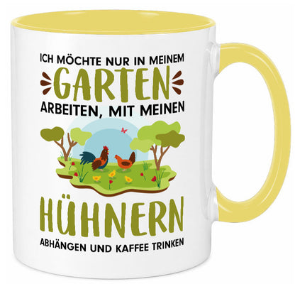 Garten Hühner | Gartenarbeit Tasse Bauernhof Spruch lustiger Geschenk Arbeit