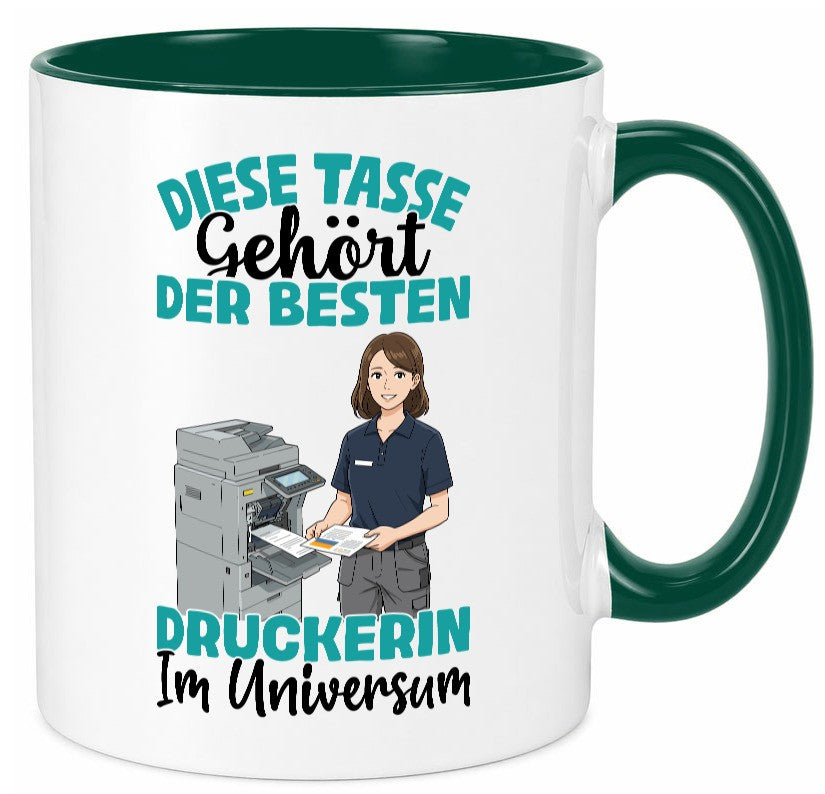 Im Universum: Druckerin | Druckerei Print Medien Geschenk Humor Geschenkidee Tasse