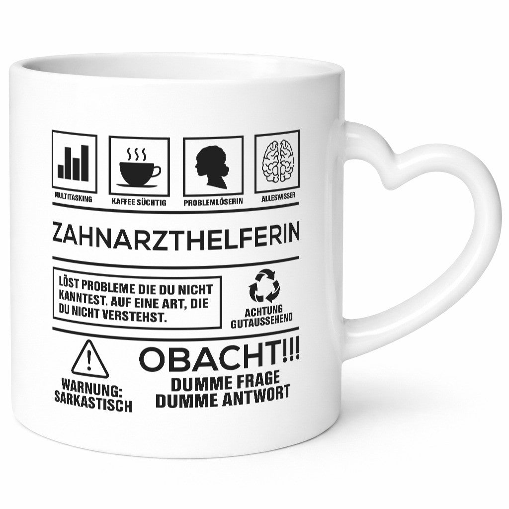 Achtung Probleme Zahnarzthelferin | Zahnmedizin Humor Geschenkidee Tasse