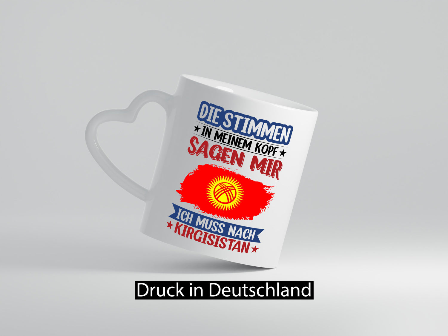 Kirgisistan | Urlaub Stimmen in meinem Kopf Traumland Humor Geschenkidee Tasse