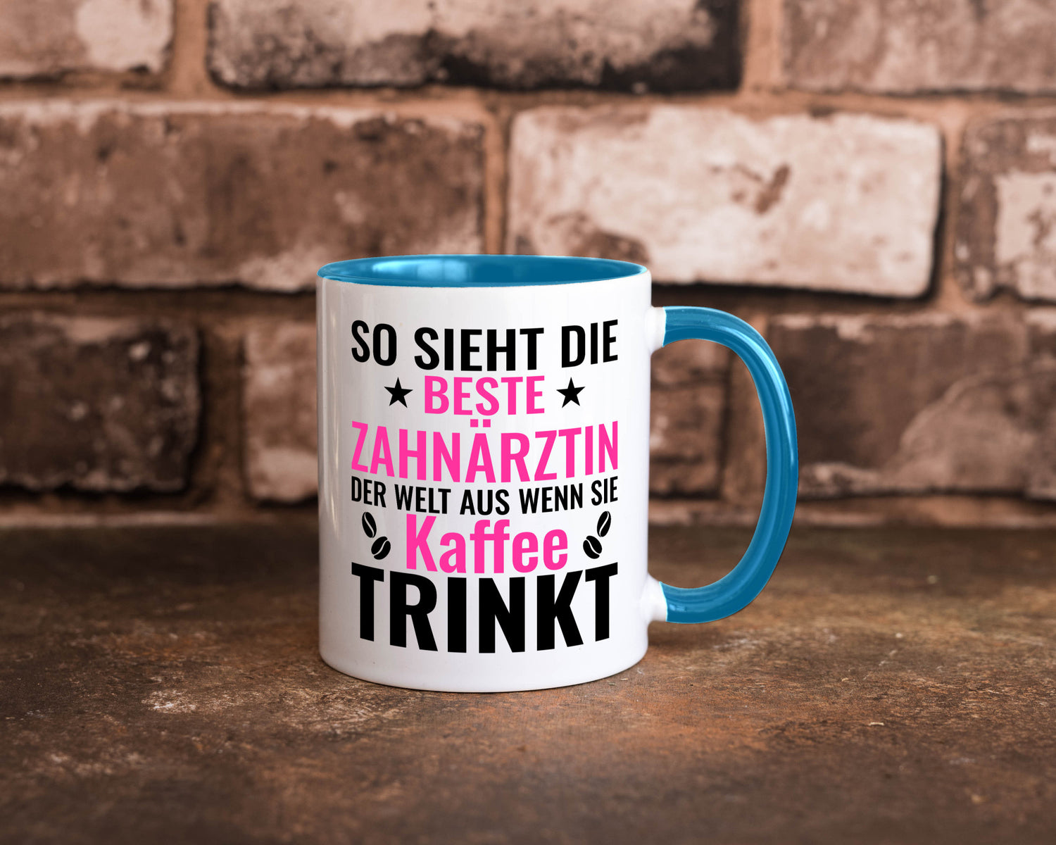 Kaffee trinkt: Zahnärztin | Zahnmedizin Beruf Geschenk Arbeit Kollegen Büro