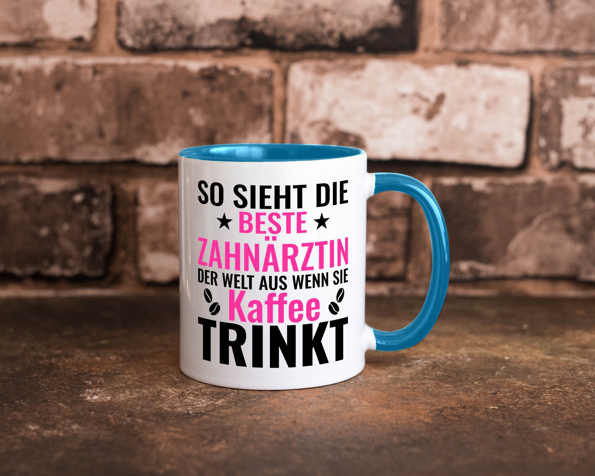 Kaffee trinkt: Zahnärztin | Zahnmedizin Beruf Geschenk Arbeit Kollegen Büro