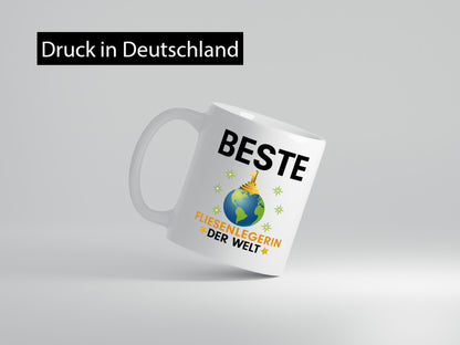 Welt Beste Fliesenlegerin | Fliesenlegen Bau Geschenkidee Humor Tasse
