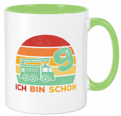 9. geburtstag | Feuerwehrauto 9 Jahre Feuerwehr Geschenk Geschenkidee lustiger