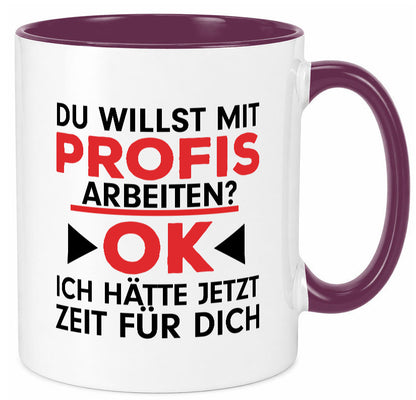 Profi Arbeiter | Arbeit Tasse mit Profis Beruf Geschenk Kollegen Büro lustiger