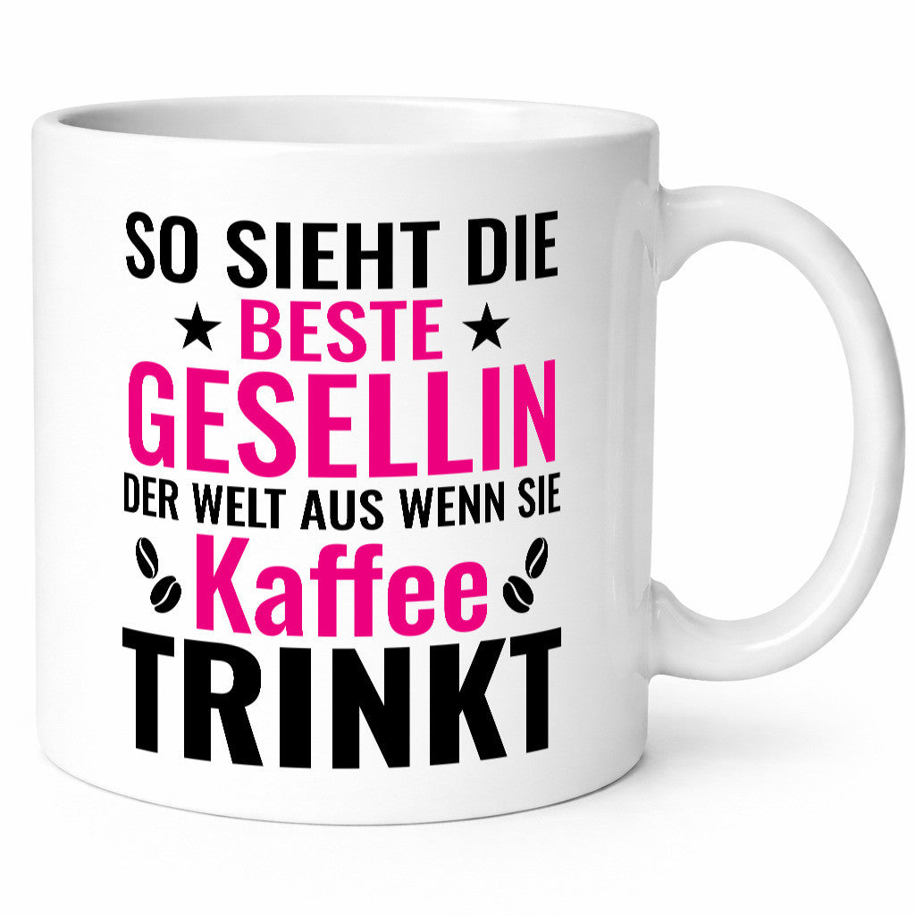 Kaffee trinkt: Gesellin | Handwerkerinnen lustig Humor Geschenkidee Geschenk