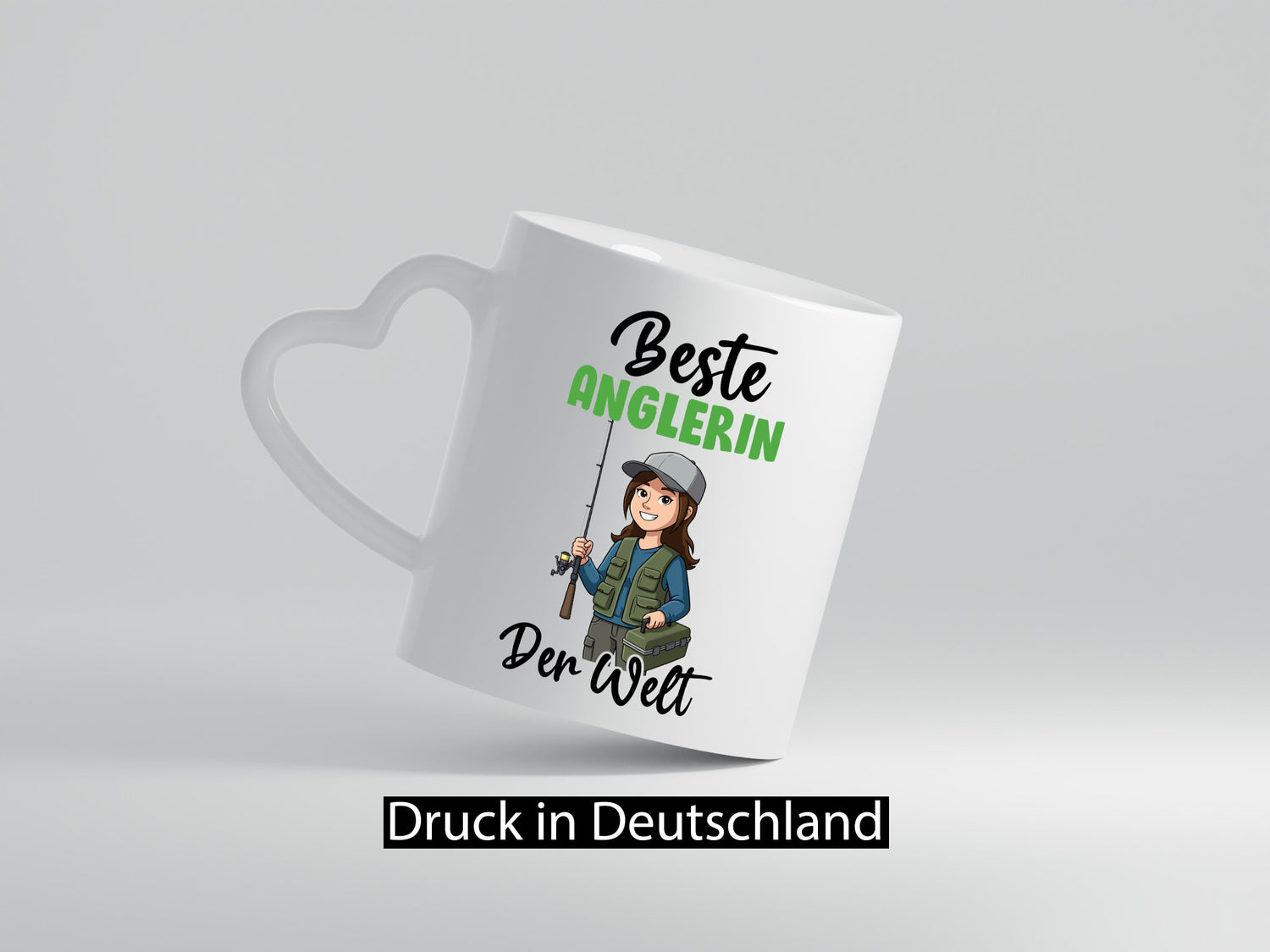 Beste Anglerin | Angeln Fischerin v2 lustig Humor Geschenkidee Geschenk Tasse