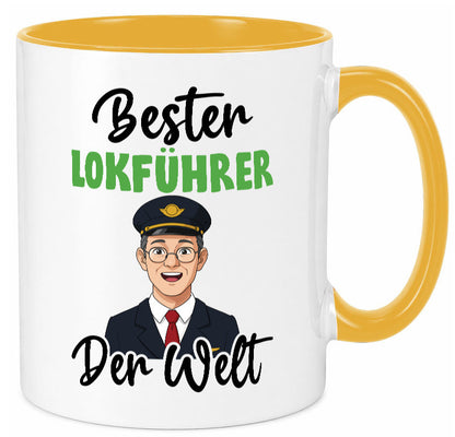 Bester Lokführer | Zug Beruf v2 Geschenkidee Arbeit Kollegen Büro Humor Tasse